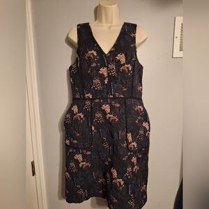 Ann Taylor Navy Floral Mini Dress